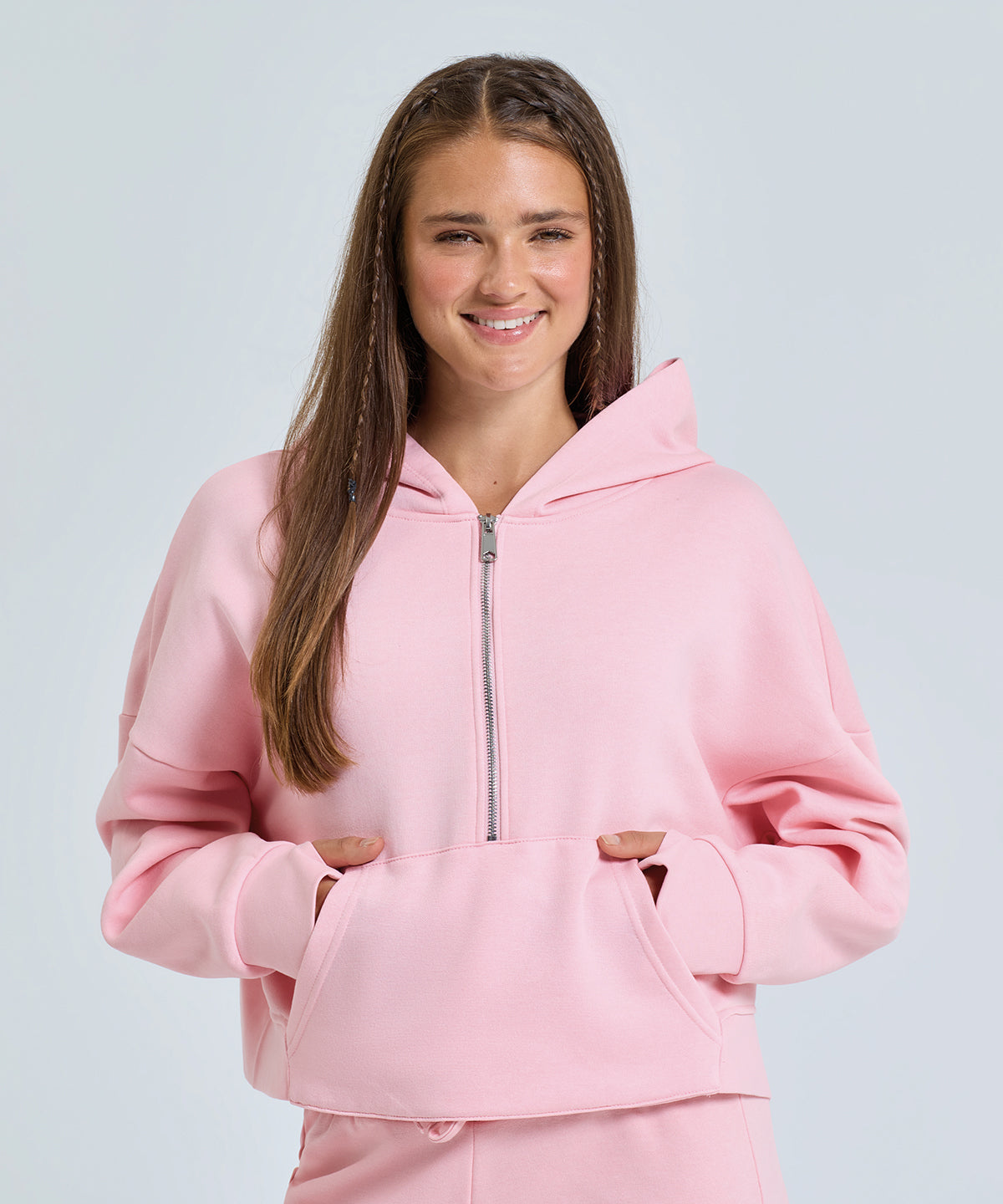 TriDri Women's TriDri® half zip hoodie Black