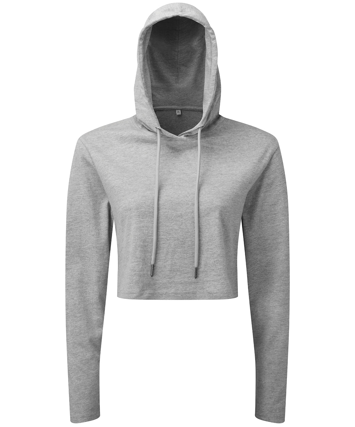 TriDri Women's TriDri® cropped hooded long sleeve t-shirt Heather Grey