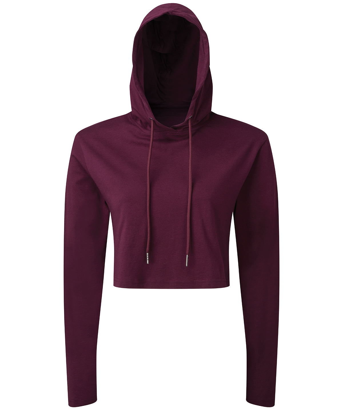 TriDri Women's TriDri® cropped hooded long sleeve t-shirt Mulberry