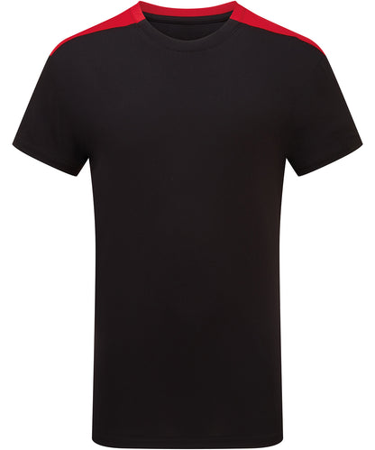 TriDri Kids TriDri® contrast performance t-shirt Black/Fire Red