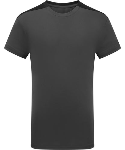 TriDri Kids TriDri® contrast performance t-shirt Charcoal/Black