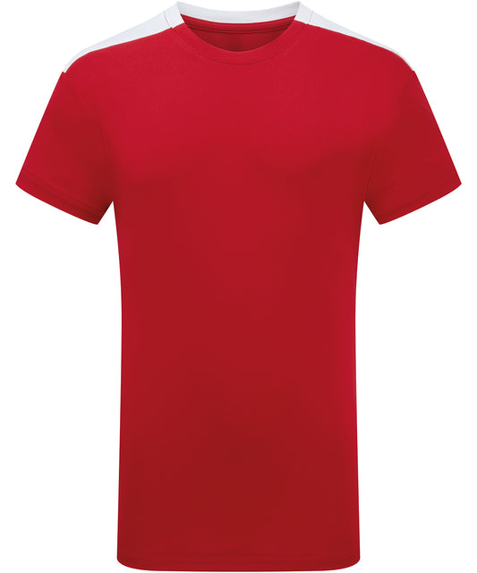 TriDri Kids TriDri® contrast performance t-shirt Fire Red/White