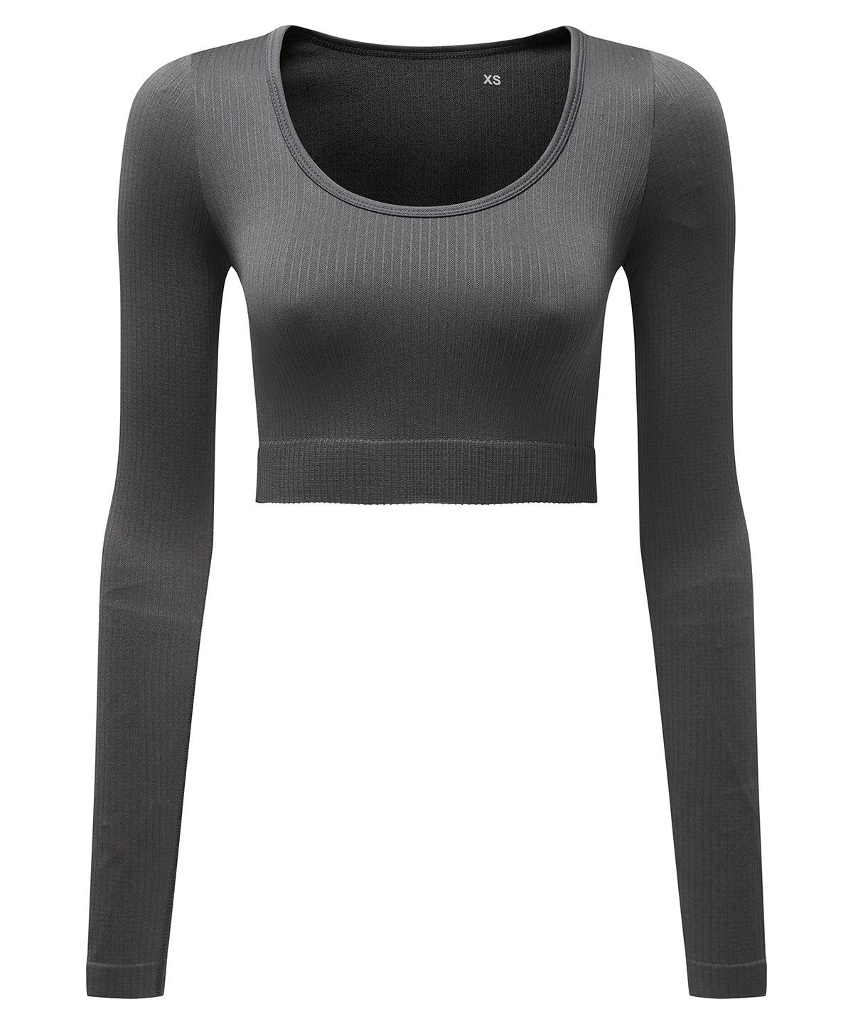 TriDri Women's TriDri® ribbed seamless 3D fit" crop top" Charcoal