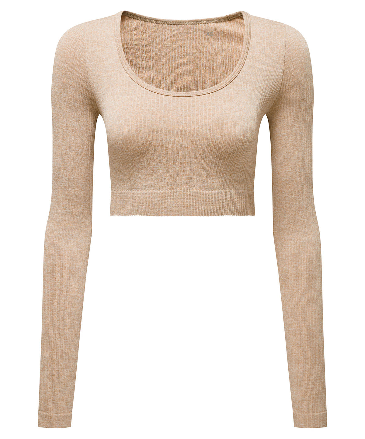 TriDri Women's TriDri® ribbed seamless 3D fit" crop top" Nude Melange