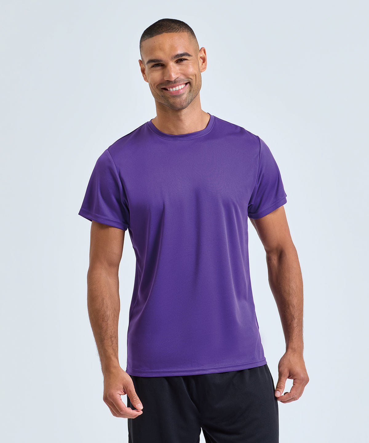 TriDri Tridri® ion-charge recycled textured tee Black