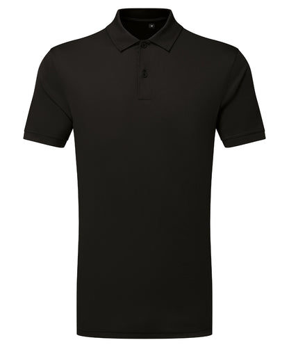 TriDri Tridri® ion-charge panelled polo Black