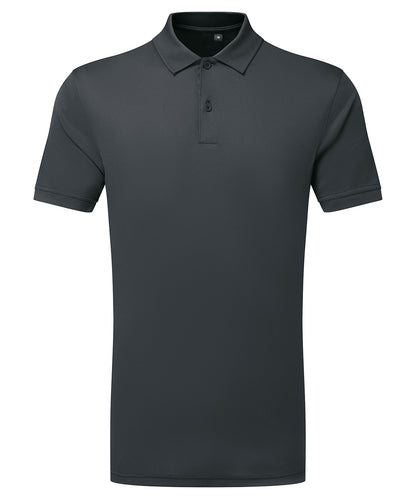 TriDri Tridri® ion-charge panelled polo Charcoal