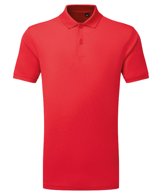 TriDri Tridri® ion-charge panelled polo Fire Red