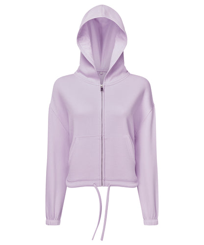 TriDri Women's TriDri® recycled cropped oversize full-zip hoodie Lilac