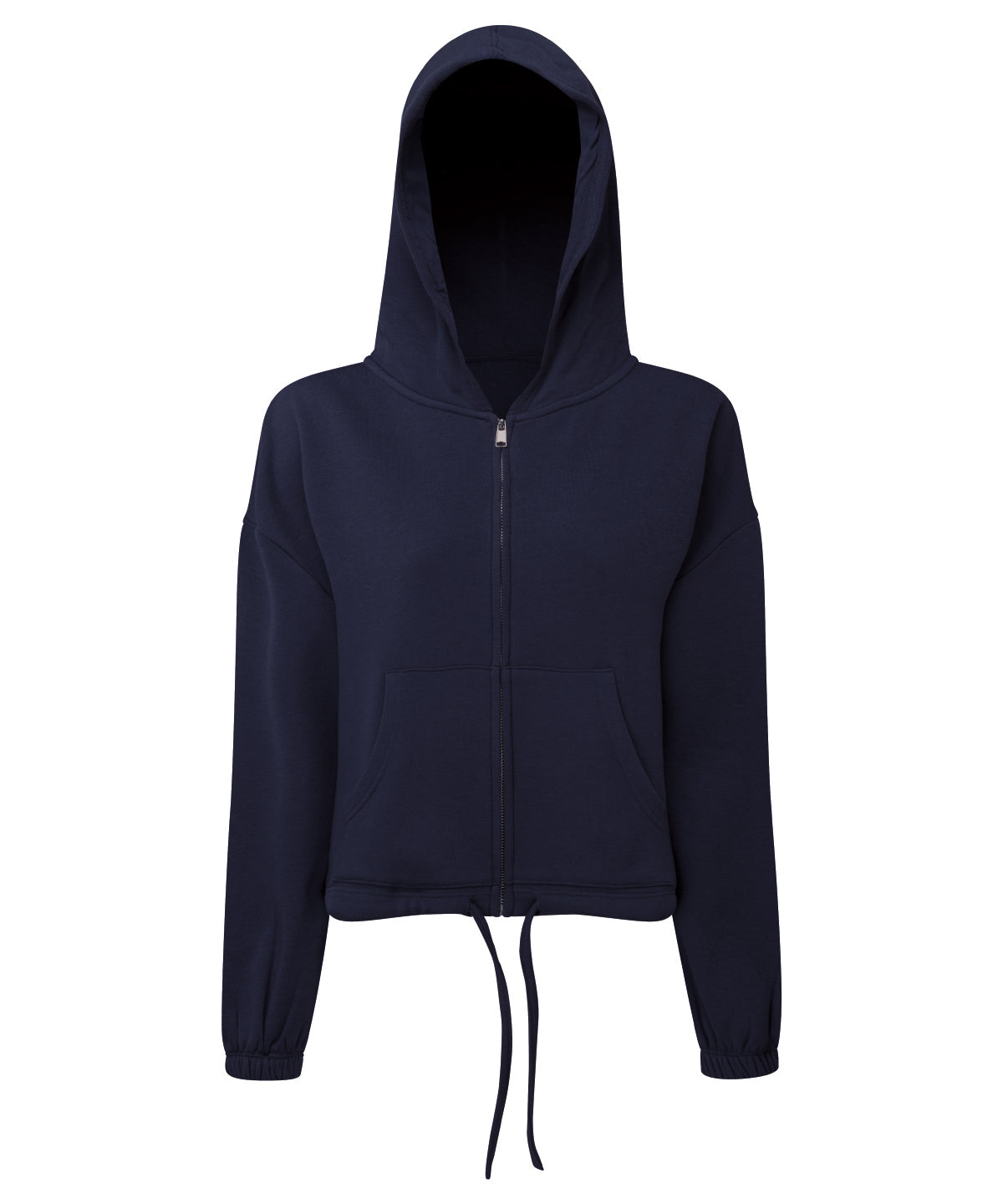 TriDri Women's TriDri® recycled cropped oversize full-zip hoodie Navy