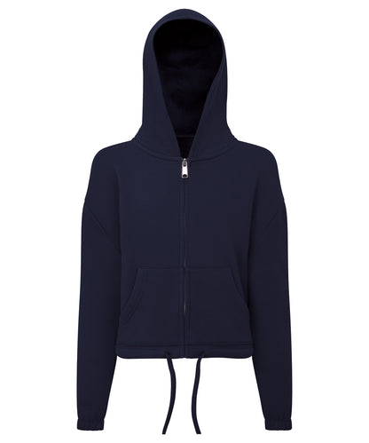 TriDri Kids TriDri® recycled cropped oversize full-zip hoodie Navy