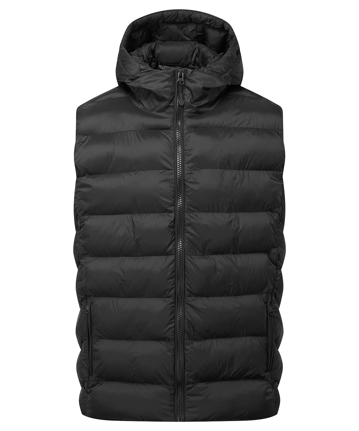 2786 Solitude recycled hooded bodywarmer Black