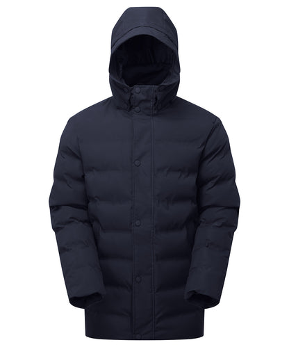 2786 Recycled bonded longline padded jacket Navy