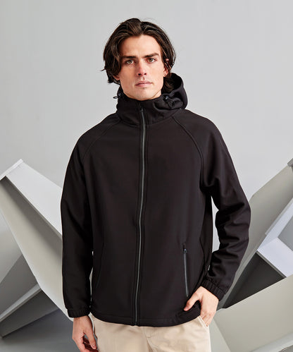 2786 Hooded 2-layer softshell jacket Black