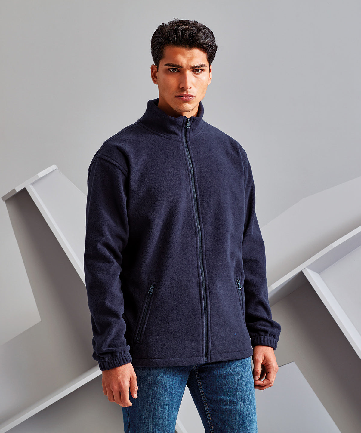 2786 Full-zip fleece Black