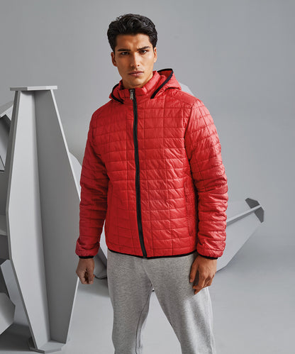 2786 Honeycomb hooded jacket Mulberry