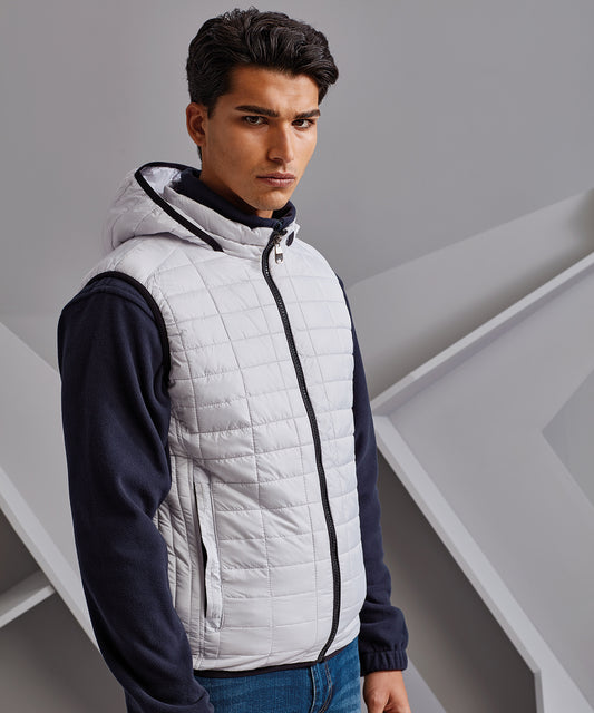 2786 Honeycomb hooded gilet Mulberry*