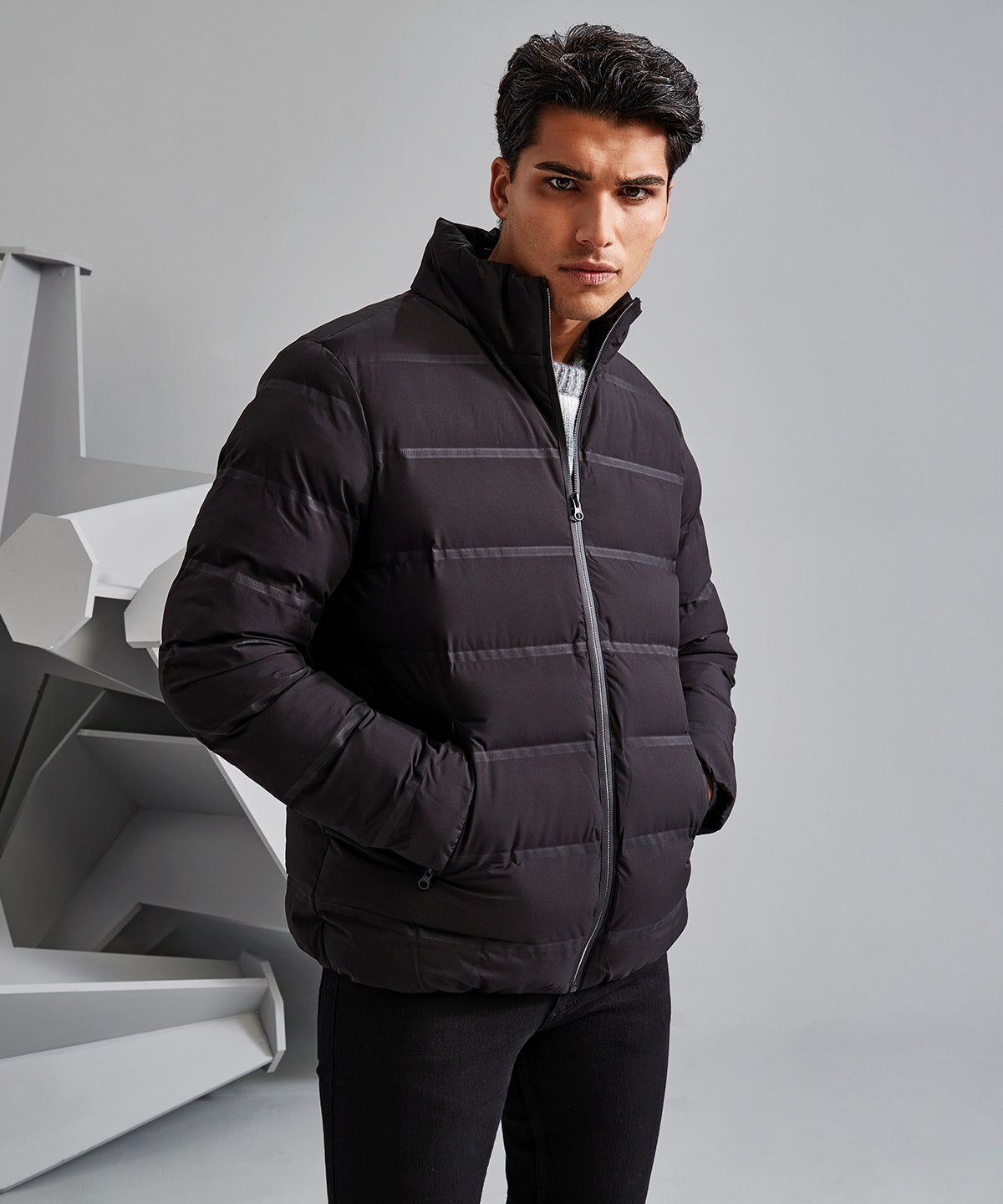 2786 Welded padded jacket Black