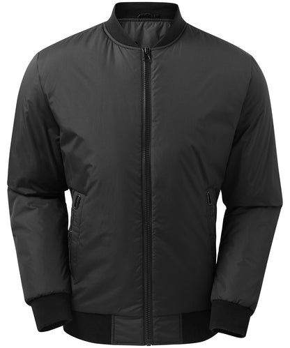 2786 Delta plain bomber jacket Black