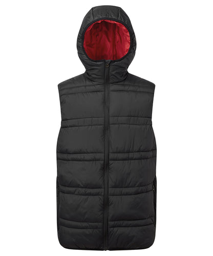 2786 Latitude hooded bodywarmer Black/Red