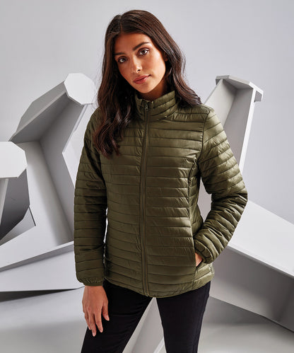 2786 Women's tribe fineline padded jacket Aubergine*