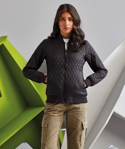 2786 Women's quilted flight jacket Black