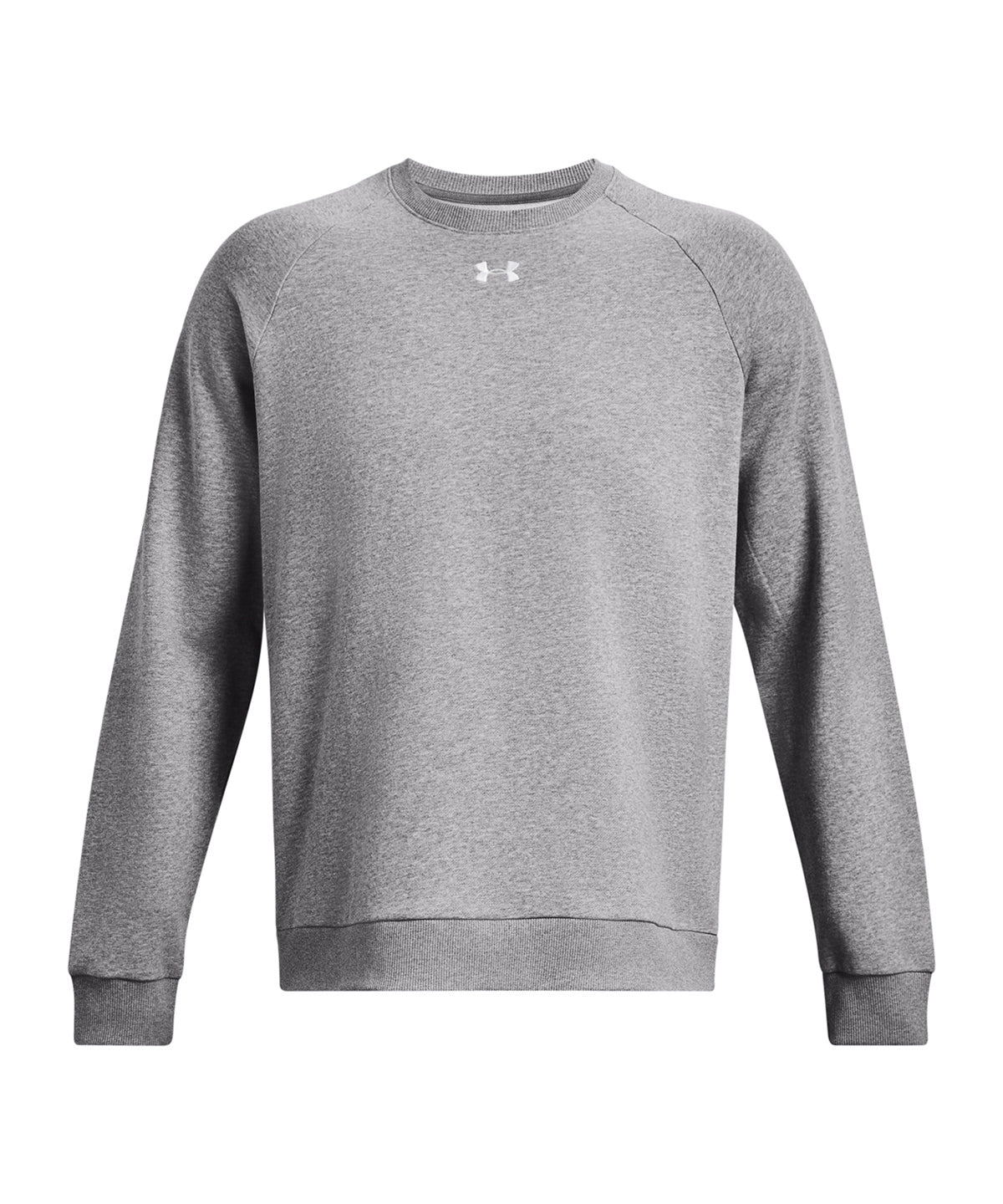 Under Armour UA Rival fleece crew Castlerock Light Heather/White