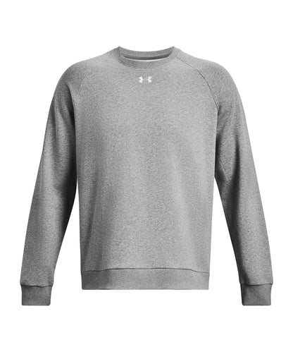 Under Armour UA Rival fleece crew Castlerock Light Heather/White