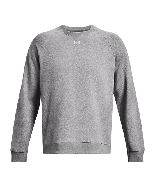 Under Armour UA Rival fleece crew Castlerock Light Heather/White