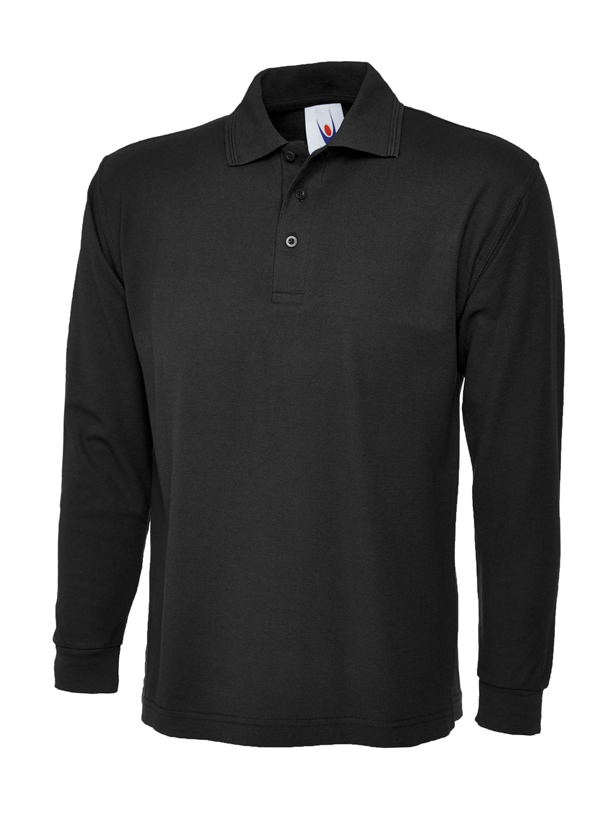 Uneek Longsleeve Poloshirt Black