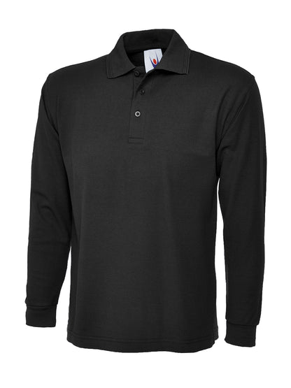 Uneek Longsleeve Poloshirt Black