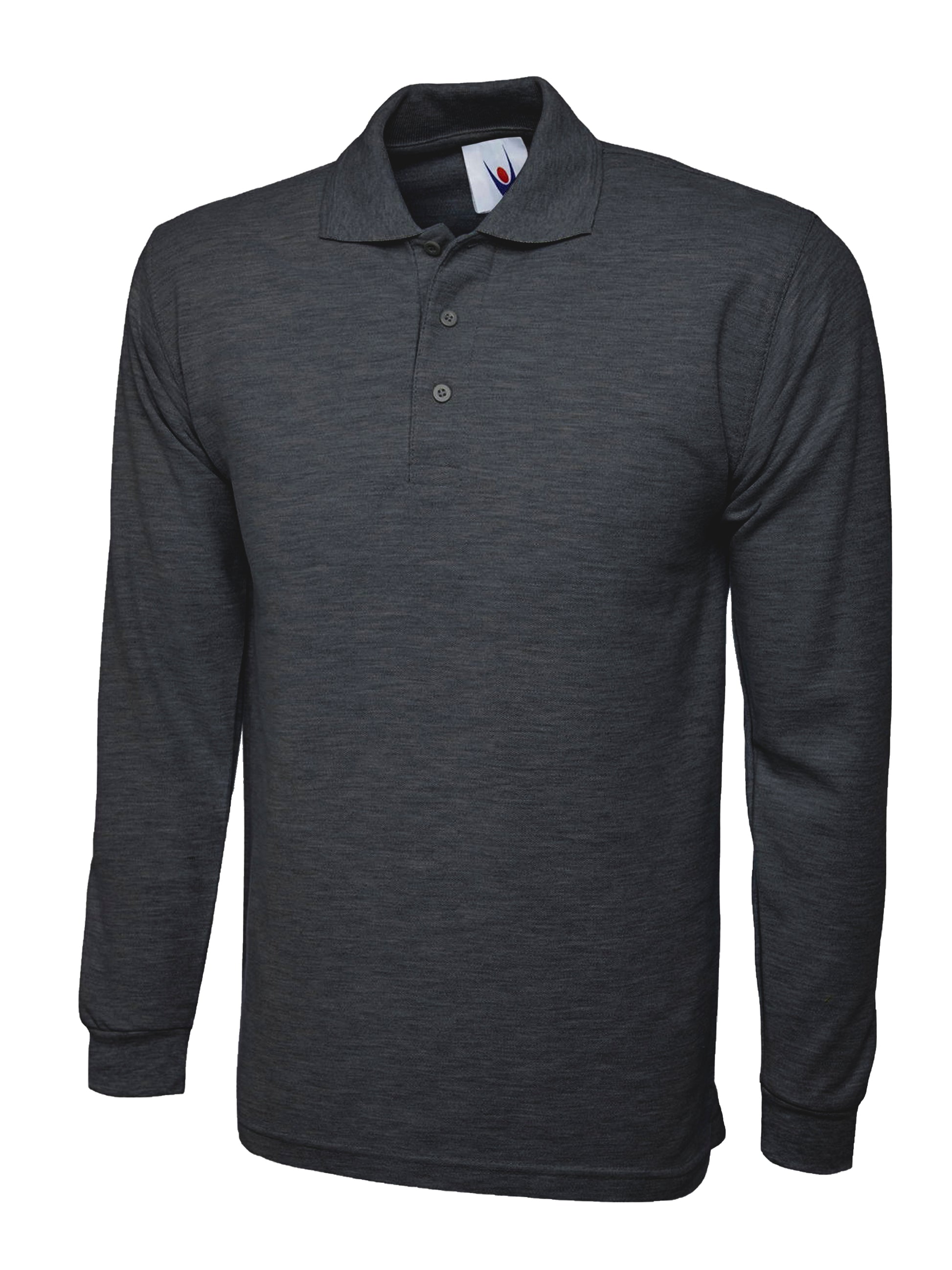 Uneek Longsleeve Poloshirt Charcoal