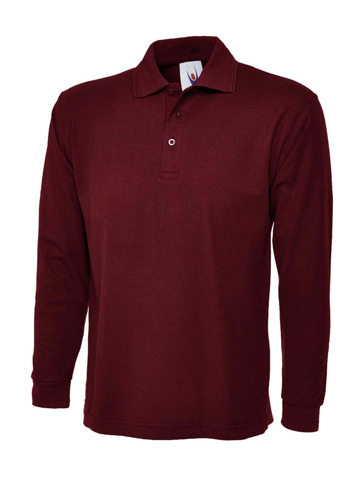 Uneek Longsleeve Poloshirt Maroon