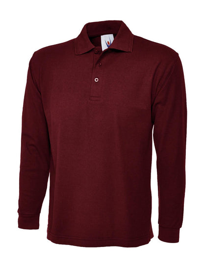 Uneek Longsleeve Poloshirt Maroon
