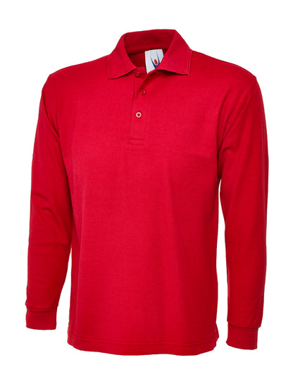 Uneek Longsleeve Poloshirt Red