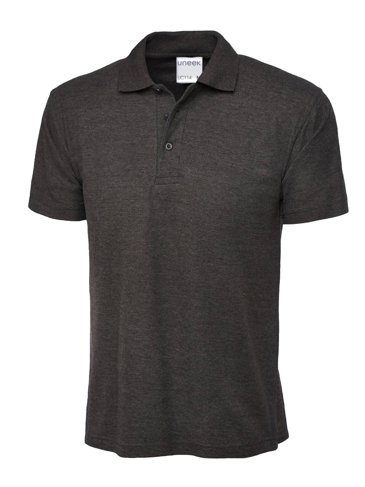 Uneek Men's Ultra Cotton Poloshirt Charcoal