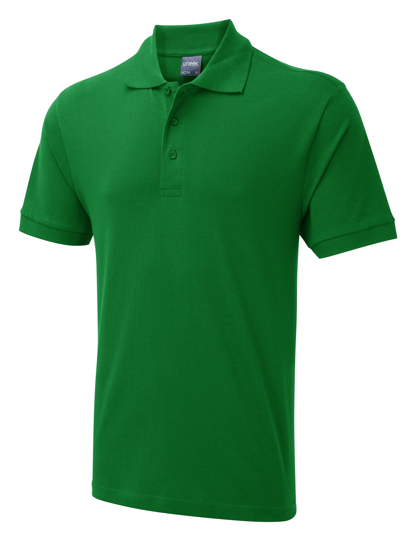 Uneek Men's Ultra Cotton Poloshirt Kelly Green