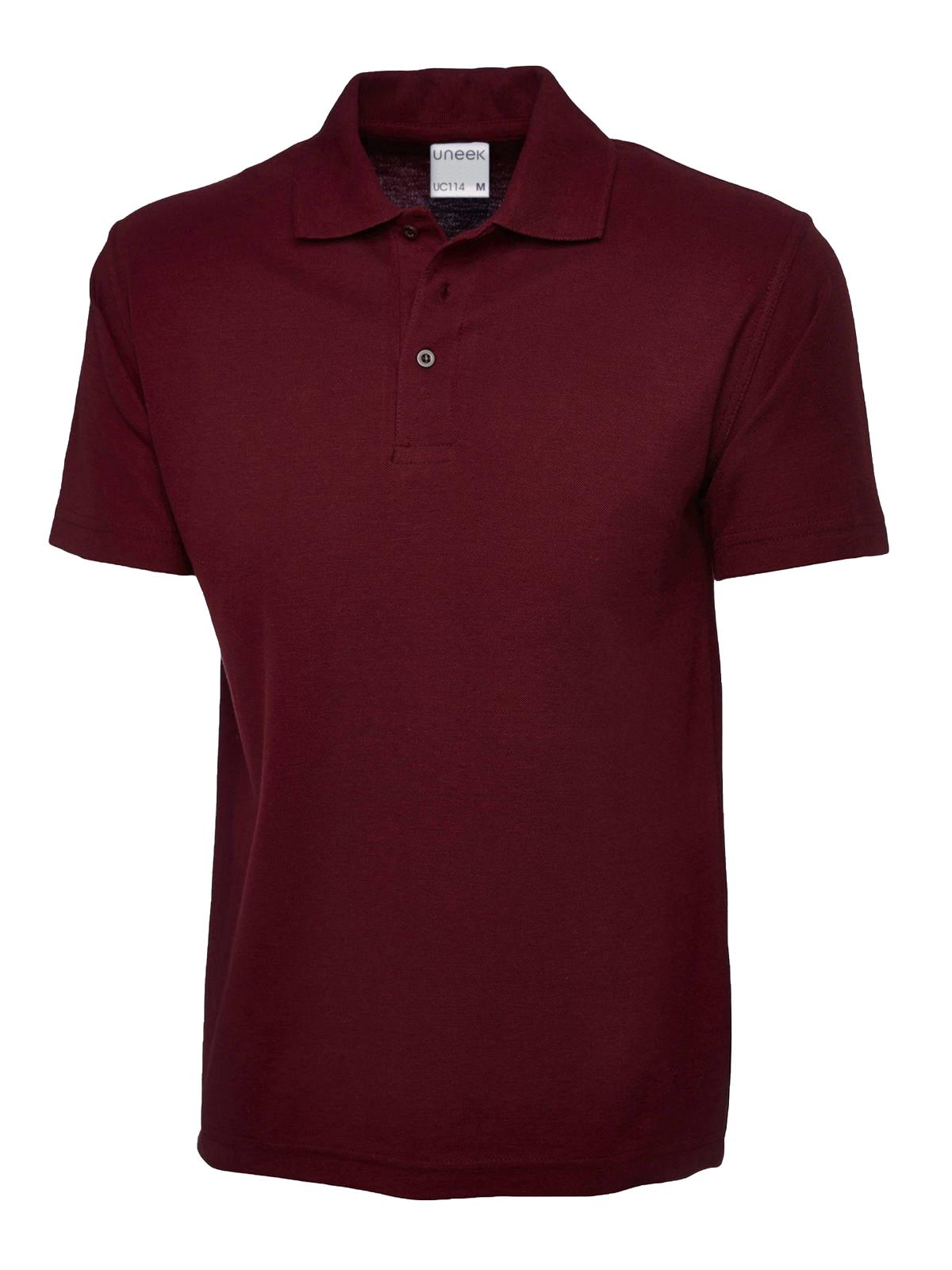 Uneek Men's Ultra Cotton Poloshirt Maroon
