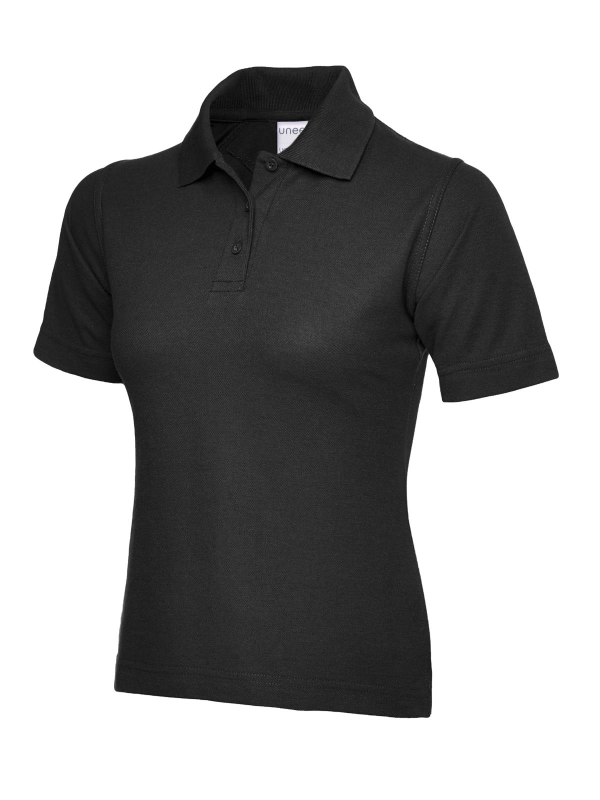 Uneek Ladies Ultra Cotton Poloshirt Black