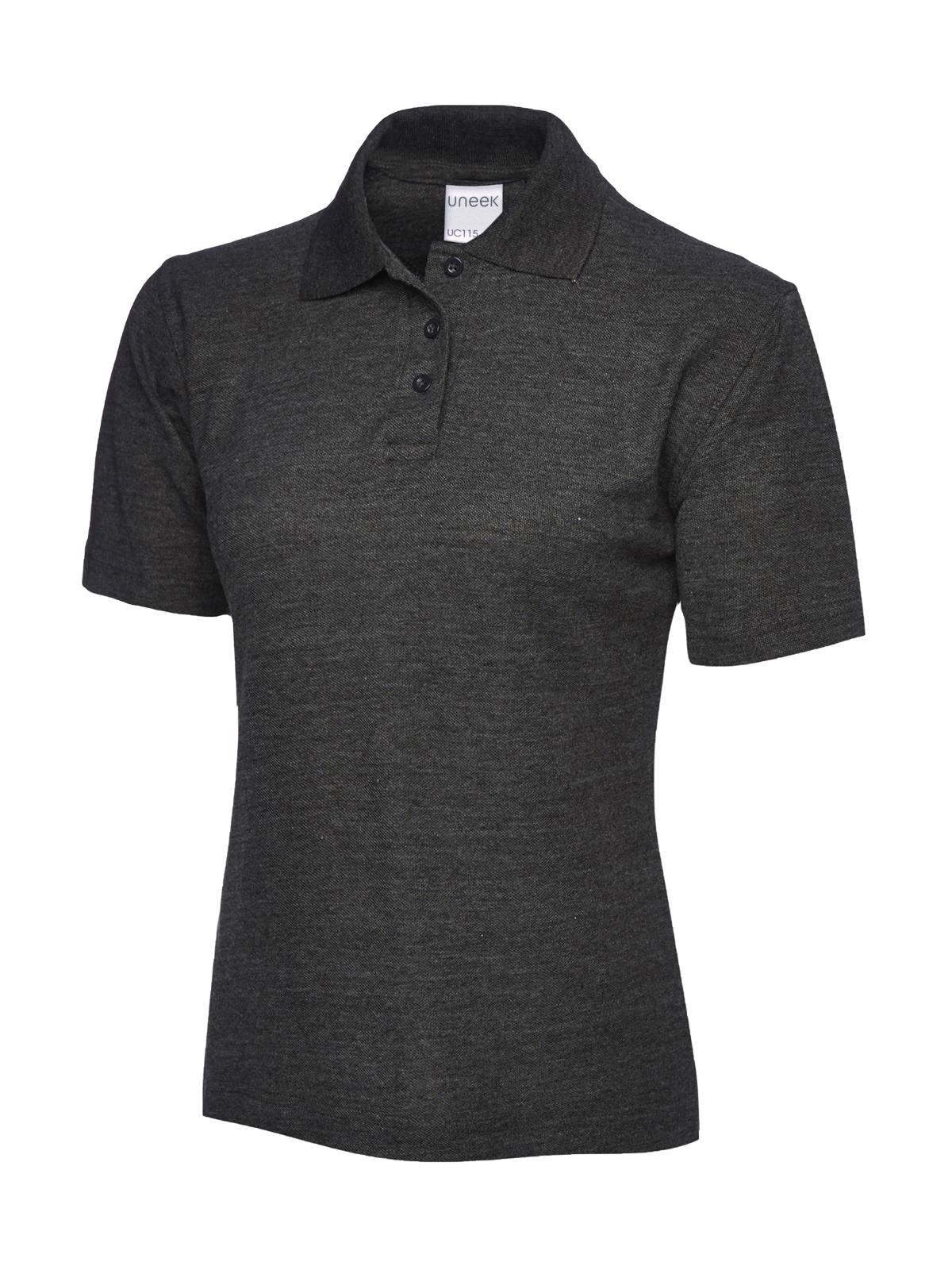 Uneek Ladies Ultra Cotton Poloshirt Charcoal