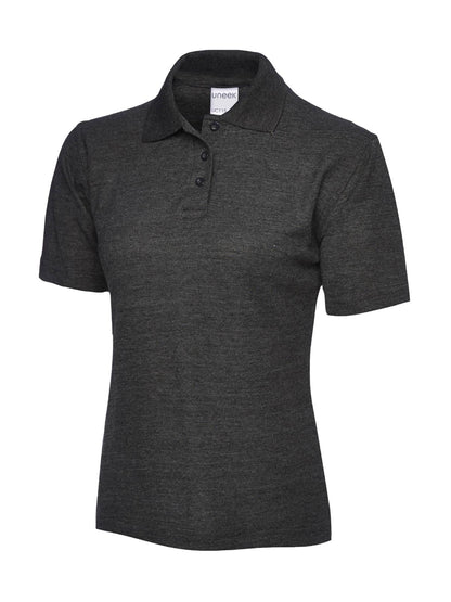 Uneek Ladies Ultra Cotton Poloshirt Charcoal