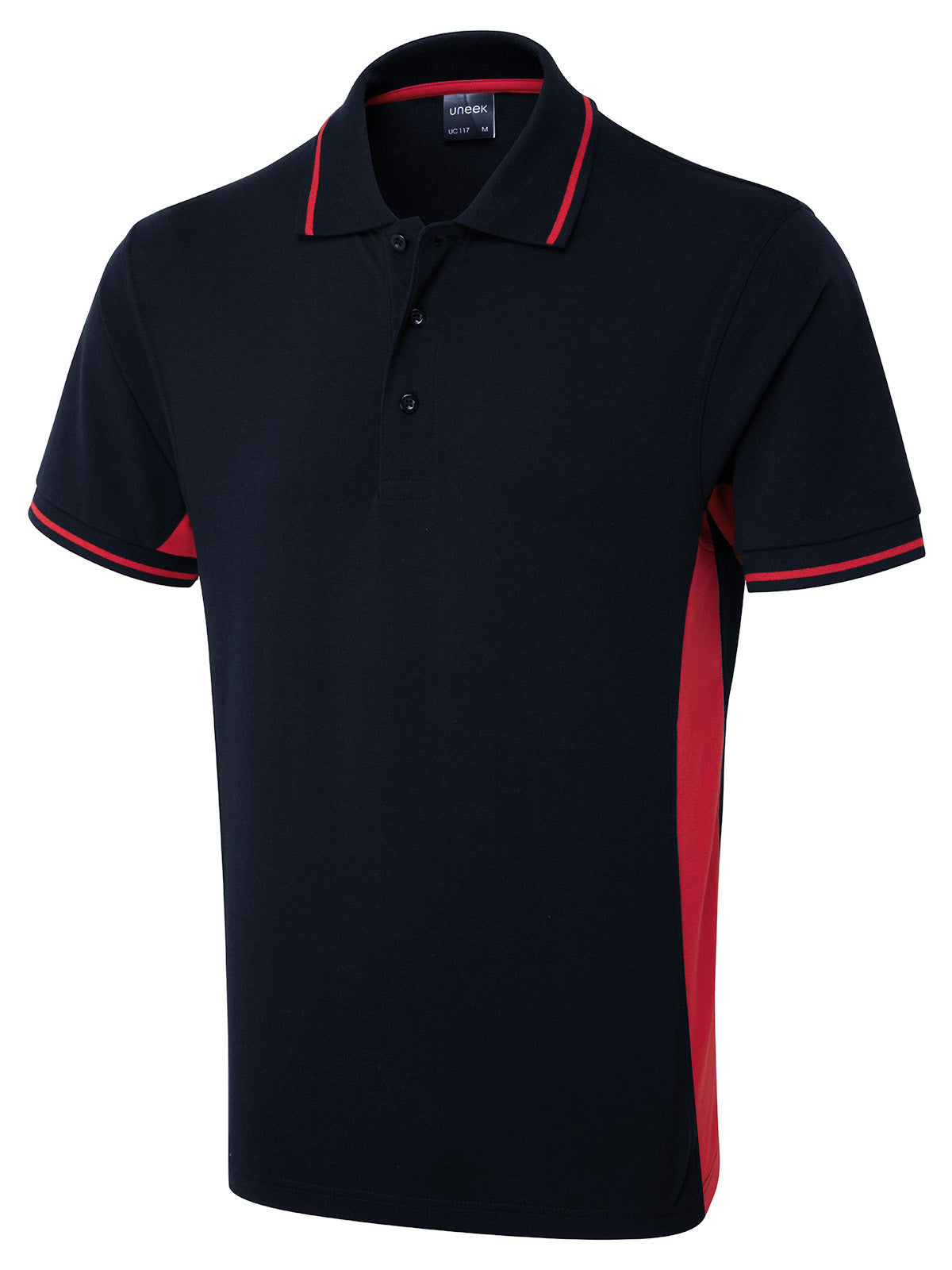 Uneek Two Tone Polo Shirt Navy/Red