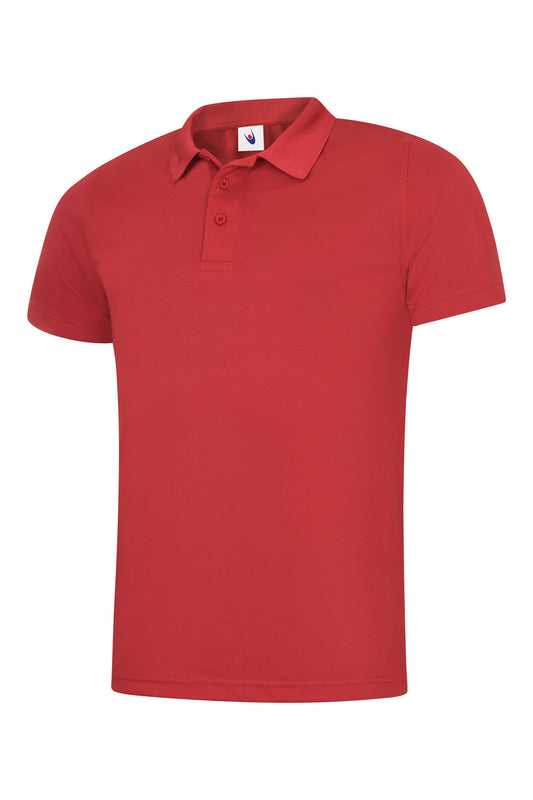 Uneek Mens Super Cool Workwear Poloshirt Red