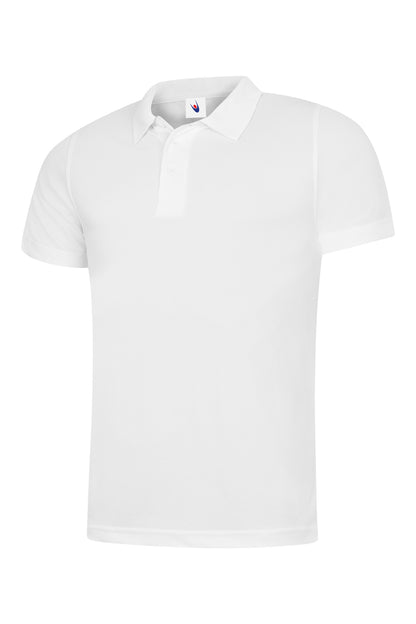 Uneek Mens Super Cool Workwear Poloshirt White