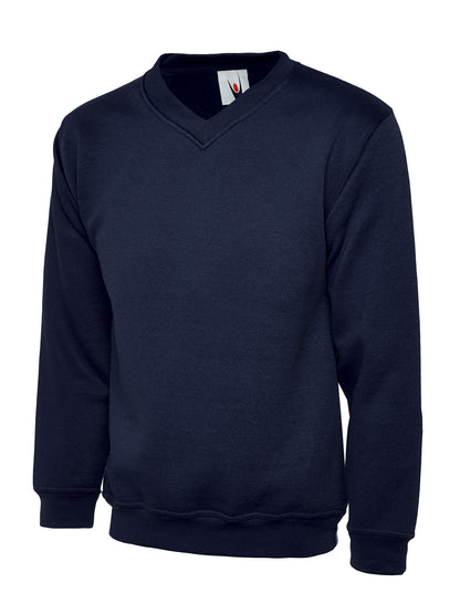 Uneek Premium V-Neck Sweatshirt Navy