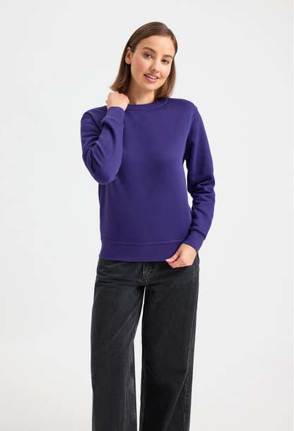 Uneek Ladies Deluxe Crew Neck Sweatshirt Black