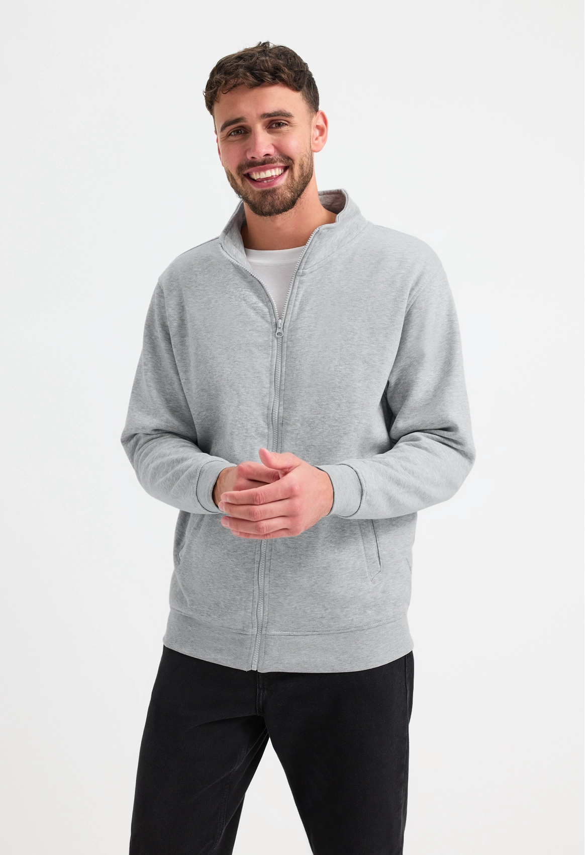 Uneek Deluxe Unisex Sweat Jacket Black