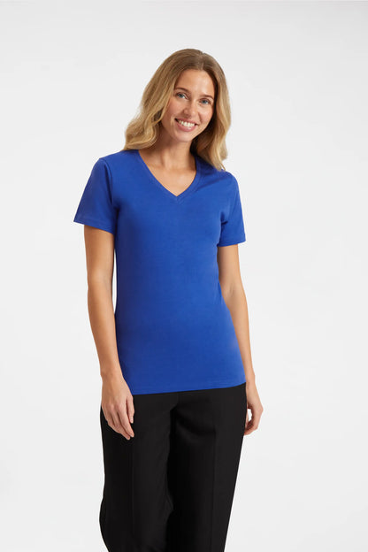 Uneek Ladies Classic V Neck T Shirt Black