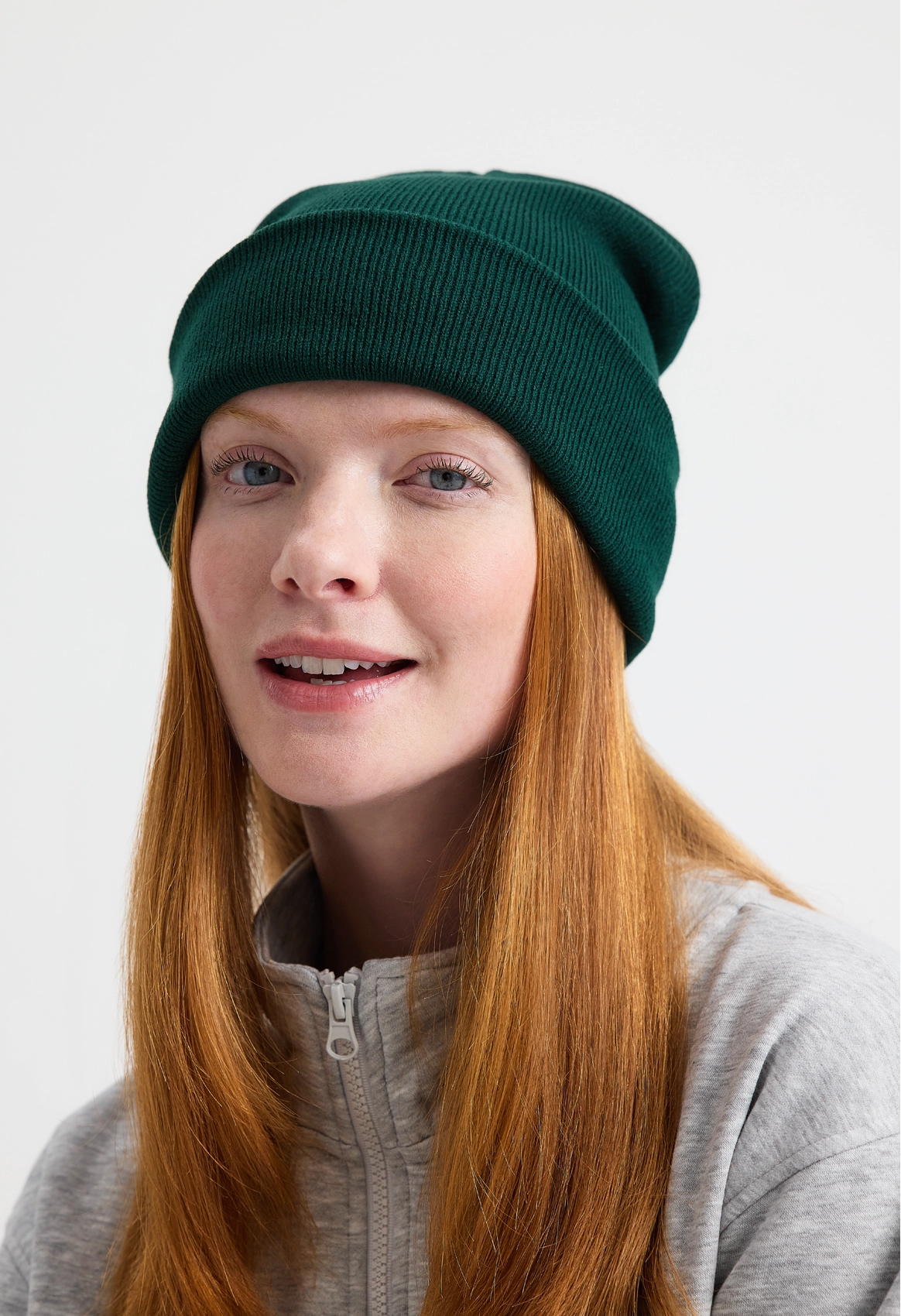 Uneek Heavweight Cuffed Beanies Bottle Green
