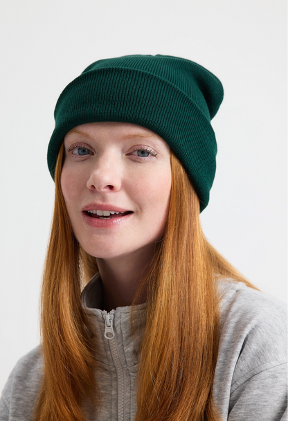 Uneek Heavweight Cuffed Beanies Bottle Green
